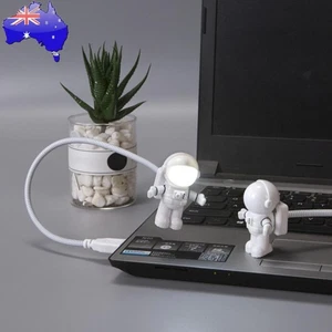 Computer Laptop Reading Lights USB Spaceman Astronaut LED Night Light Portable - Afbeelding 1 van 8