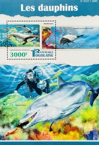 SELLOS DE DELFINES TOGO SS MNH 2015 BUCEADOR VIDA SILVESTRE OCÉANO VIDA MARINA PECES MAR - Imagen 1 de 1