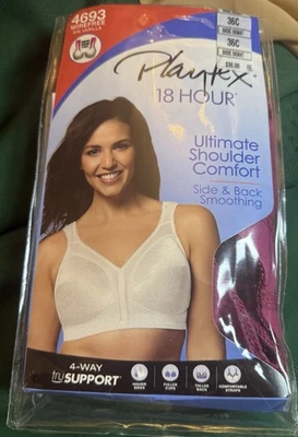 Sujetador Playtex 18 horas sin costuras sin aros parte posterior suavizante TruSUPPORT Cool Dri Foto 1 de 4
