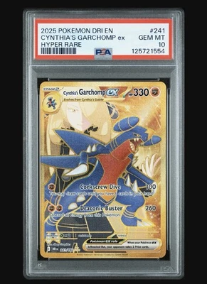 Cynthia's Garchomp ex 241/182 Sv10: Destined Rivals Holo PSA 10  - Image 1 of 3