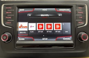 VW POLO (6R) ORIGINALE BEDIENEINHEIT RADIO DISPLAY MIT BLENDE 6C0919603A - Bild 1 von 12