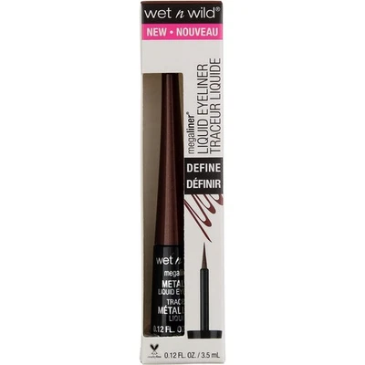 Wet n Wild MegaLiner Liquid Eyeliner, Metallic Brown 112A, 0.12 fl oz - Image 1 of 2