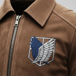 Genuine Suede Leather Attack on Titan Jacket – Survey Corps Cosplay jacket - Picture 1 of 5