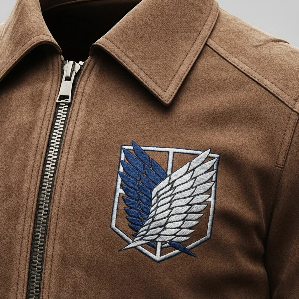 Genuine Suede Leather Attack on Titan Jacket – Survey Corps Cosplay jacket - Image 1 of 4