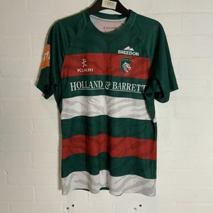 Men’s Kukri 18/19 Leicester Tigers Home Rugby Shirt Size S Good Condition - Picture 1 of 7