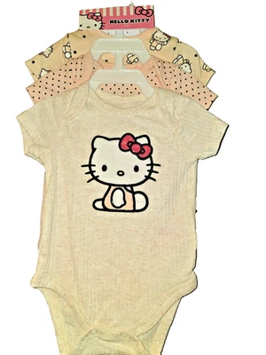SANRIO HELLO KITTY Baby Girls Gift Set Bodysuit Set 6 9 12 Months Holiday NWT PJ - Image 1 of 4