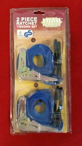 Ratchet Tie-Down Set, 2 Pce. New (Slightly cracked packaging) - Picture 1 of 2