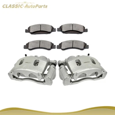 Pinzas de freno delanteras y pastillas de cerámica para GMC Sierra 1500 Yukon 2007-2017 Foto 1 de 2