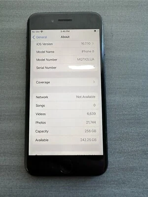 Apple iPhone 8 - 256 GB - Gray (Unlocked), Fully Functional - Image 1 of 4