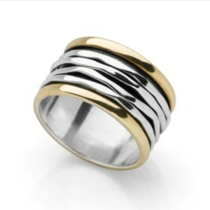 Solid 925 Sterling Silver Handmade Spinner Ring Jewelry All Size AM-686 - Picture 1 of 6