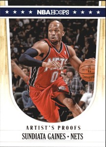 2011-12 Hoops Artist's Proofs Nets Basketball Card #144 Sundiata Gaines