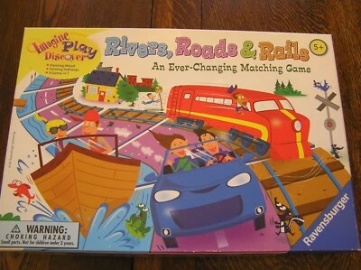 2011 Ravensburger RIVERS, ROADS & RAILS Matching Game For 1~8 Players Ages 5+ - Image 1 of 4