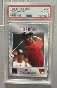 1996 Tiger Woods Sports Illustrated For Kids rookie card #536 PSA 6
