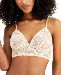 I.N.C. INTERNATIONAL CONCEPTS  Lace Bralette Lingerie , Almond Latte , Large New - Picture 1 of 2