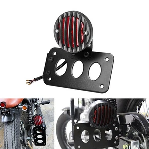Soporte de matrícula de montaje lateral número trasero luz trasera universal para motocicleta 12V - Imagen 1 de 7