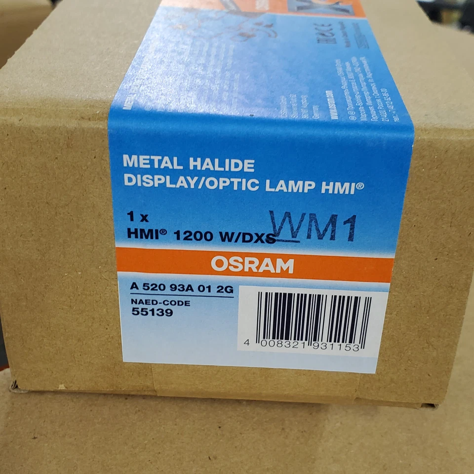 OSRAM HMI 1200w /DXS metal halide bulb - Image 1 of 1