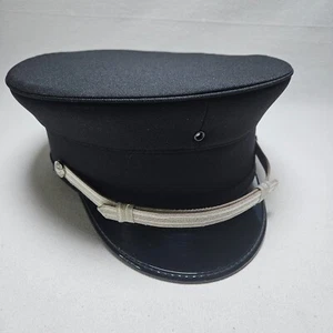 Cappello/Berretto Corona Campana Abito Nero Vigili del Fuoco Argento Bottoni FD - Foto 1 di 8