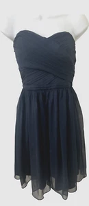 J. Crew Dress Size 6 Sweetheart Strapless Navy Women Knee Length New - Picture 1 of 2