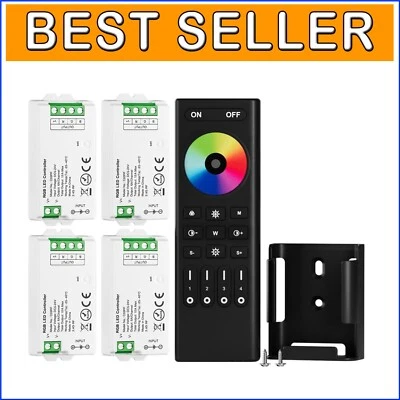4PCS 2.4GHz Wireless RGB LED Lighting Kit with Remote Control - Multicolor Magic - Image 1 of 4
