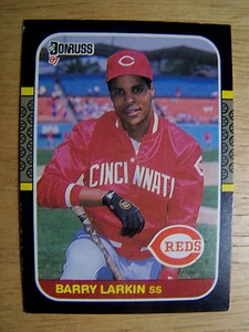 1987 Donruss Barry Larkin Cincinnati Reds #492 Baseball Card Rookie - Picture 1 of 2