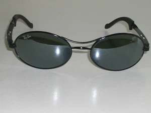 VINTAGE B&L RAY-BAN W2178 ECLIPSE BLACK G31 MIRROR CRYSTAL ORBS WRAP SUNGLASSES - Picture 1 of 7
