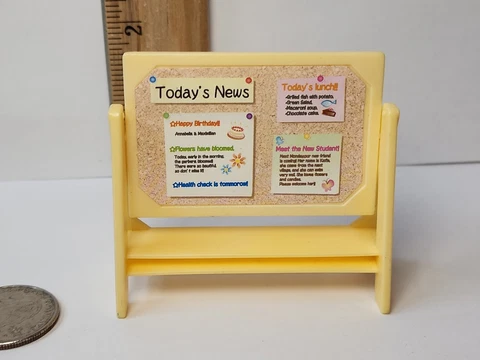 Sylvanian Families Calico Critters -Country Tree School House - White Board ONLY Cover