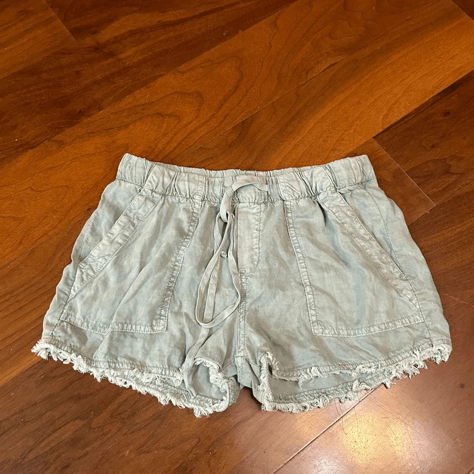 Bella Dahl Anthropologie drawstring XS sage green shorts - Image 1 of 4