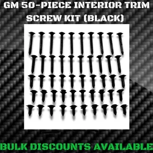 1953+ Corvette C1 C2 C3 C4 A B Pillar Interior Panel T-Top Trim Screws BLACK GM - Picture 1 of 2