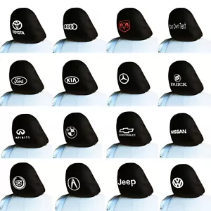 For Audi Personalized Customized Car Truck SUV Seat Headrest Cover 1 Piece - Foto 1 di 5