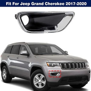 Front Right Fog Light Cover Bezel Chrome Trim For Jeep Grand Cherokee 2017-2020 - Picture 1 of 10
