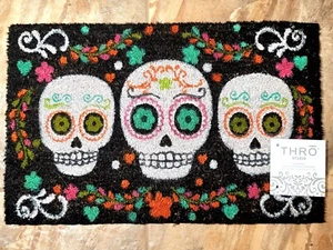 Tag der Toten Sugar Skulls Kokos In/Out Fußmatte, schwer, Gummirücken 18"x 28" - Bild 1 von 5