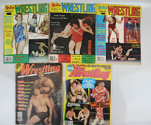 VINTAGE THE RING WRESTLING MAGAZINE 1977-1980 5 ISSUES LOTS OF ACTION!