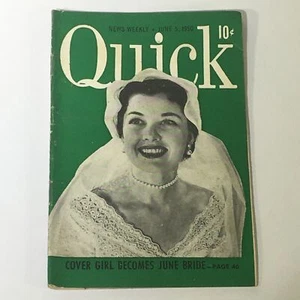 VTG Quick News Weekly June 5 1950 Vol 2 #23 Bride Nellie Jane Cannon, Newsstand - Picture 1 of 1