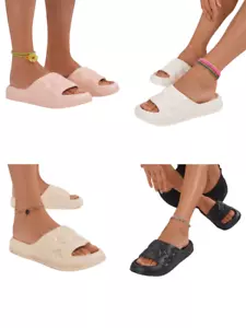 MUJERES DAMAS VERANO SLIP ON MULA ULTRA SUAVES DESLIZABLES SANDALIAS PANTUFLAS - Imagen 1 de 5