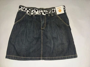 Gymboree 2013 Fancy Dalmatians Blue Denim Skirt Spotted Dog Belt Girls Sz 9 NWT  - Picture 1 of 8