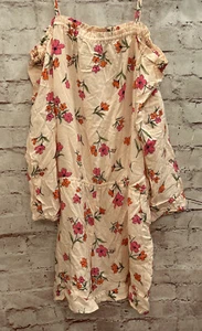 The CHILDRENS PLACE Girls Off The Shoulder Romper Peach Pink Floral Size 16 NEW - Picture 1 of 3
