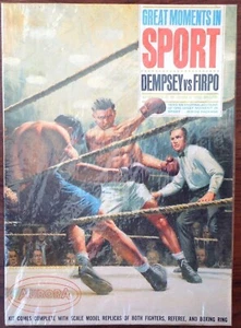 Aurora Dempsey vs Firpo Vintage Diorama Kit No. 861-198 from 1965, Sealed - Picture 1 of 3