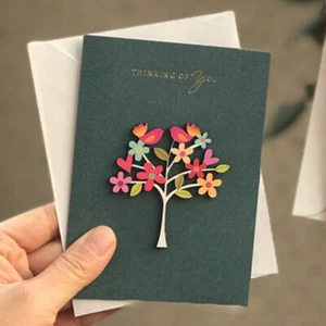 Greeting Cards Thinking of You 3D Pop Up Laser Cut Design w Envelope 13.5x9.5cm - Picture 1 of 5