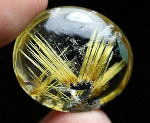 21.6ct  Rare NATURAL Clear  RUTILATED Crystal Polished pendant - Picture 1 of 11