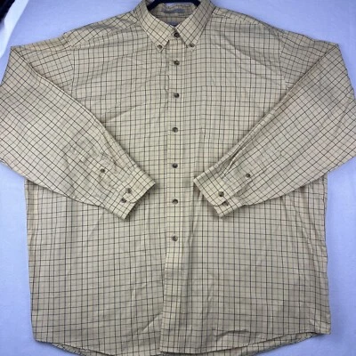 L.L. Bean Shirt Men's 2XL XXL Traditional Fit Wrinkle Free L/S Button Yellow - Image 1 of 4