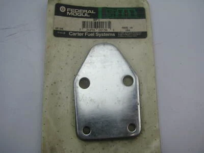 Carter BP1 Chrome Mechanical Fuel Pump Block Off Plate For Chevrolet SBC - Image 1 of 2
