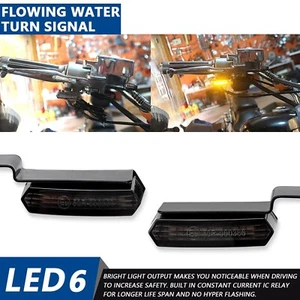 For Harley Motorcycle Sequential LED Turn Signals Flowing Mini Handlebar Light - Picture 1 of 10