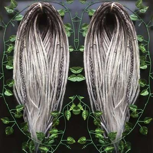 New Set Smoke Crochet Custom Ombre Synthetic Dreadlocks Double/Single Ended - Picture 1 of 18