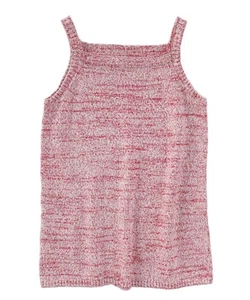 LOFT Women's M - NWT$49 - Pink/White Space Striped Cotton/Linen Sweater Tank - Picture 1 of 3
