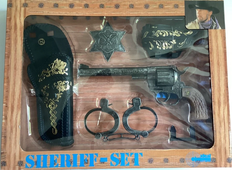 Set sceriffo ideale bambini completo/confezione originale/6 pezzi/western cowboy cowgirl - Immagine 1 di 1