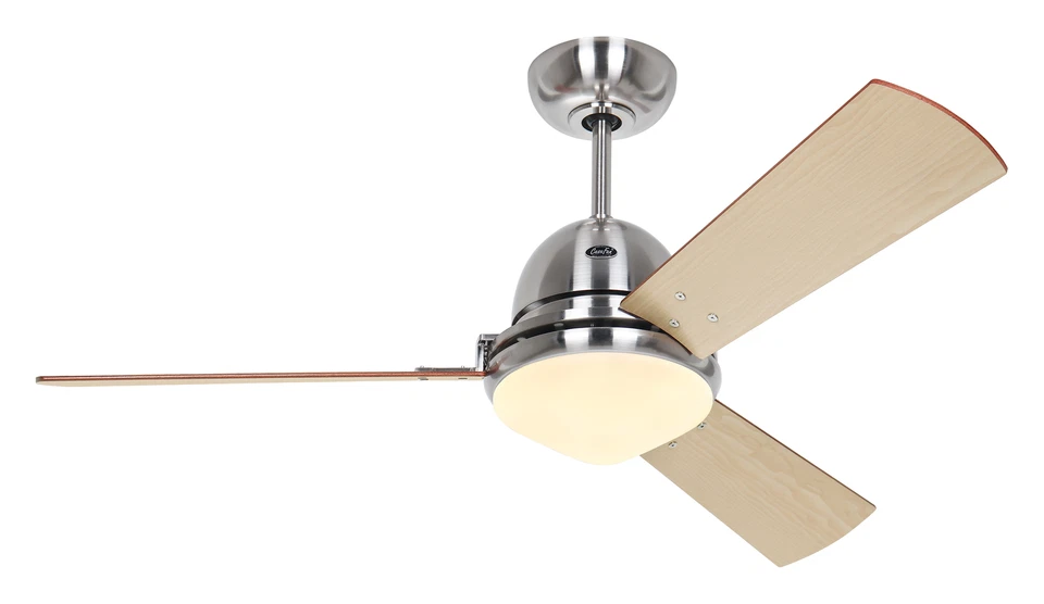 Ventilatore con Illuminazione Libeccio 120cm Cromo Telecomando Ventola Leise - Immagine 1 di 4