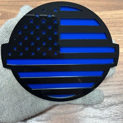 Tailgate Emblem Badge fits Nissan Titan 16-24 BLACK BLUE | AMERICAN FLAG - Image 1 of 2