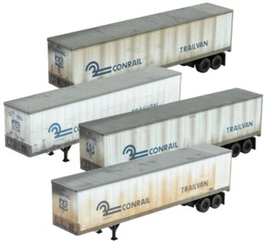 MICRO TRAINS (N) 983 02 223 CONRAIL WEATHERED TRAILVAN 4PK - WEATHERED - NEW - Picture 1 of 1