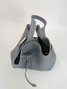 Macy's Women Tote Bag Handbag, Faux Leather Bluish Gray