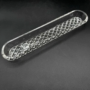 Vintage Clear Glass Celery Relish Dish 10” x 2.25” Oval Canoe Asparagus Tray - Picture 1 of 9